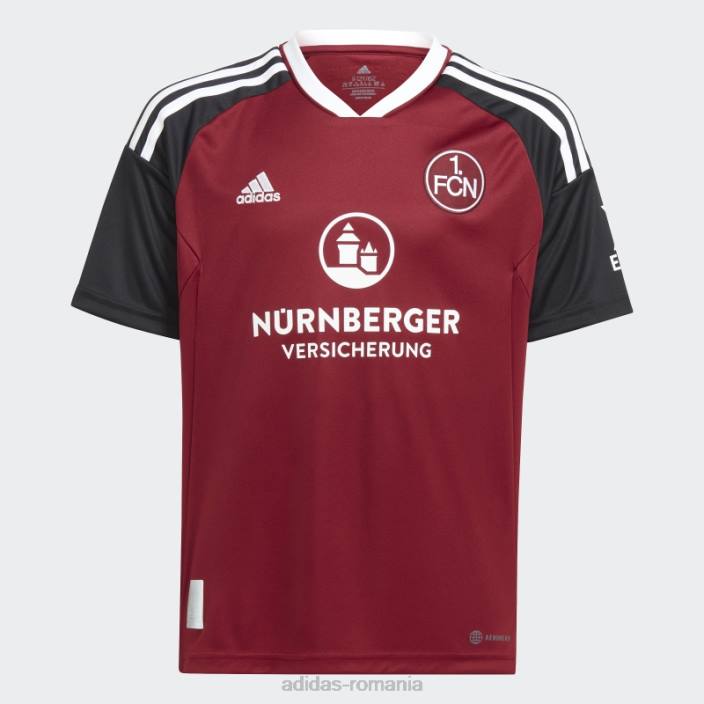 Adidas tricou burgundy fc Nürnberg 22/23 home adidas copii visiniu/negru 2JBN18765
