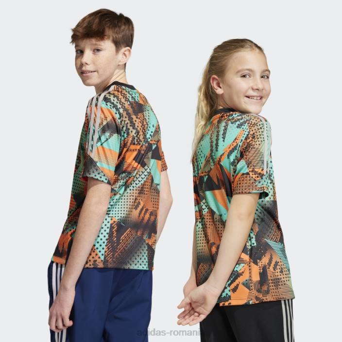 Adidas tricou de antrenament grafic messi negru copii papură neagră/mentă 2JBN11725