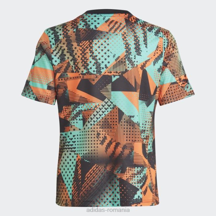 Adidas tricou de antrenament grafic messi negru copii papură neagră/mentă 2JBN11725