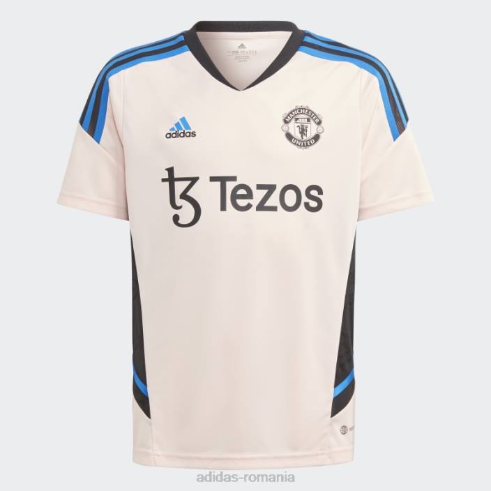 Adidas tricou de antrenament manchester united condivo 22 roz icey copii roz ca gheață 2JBN18322