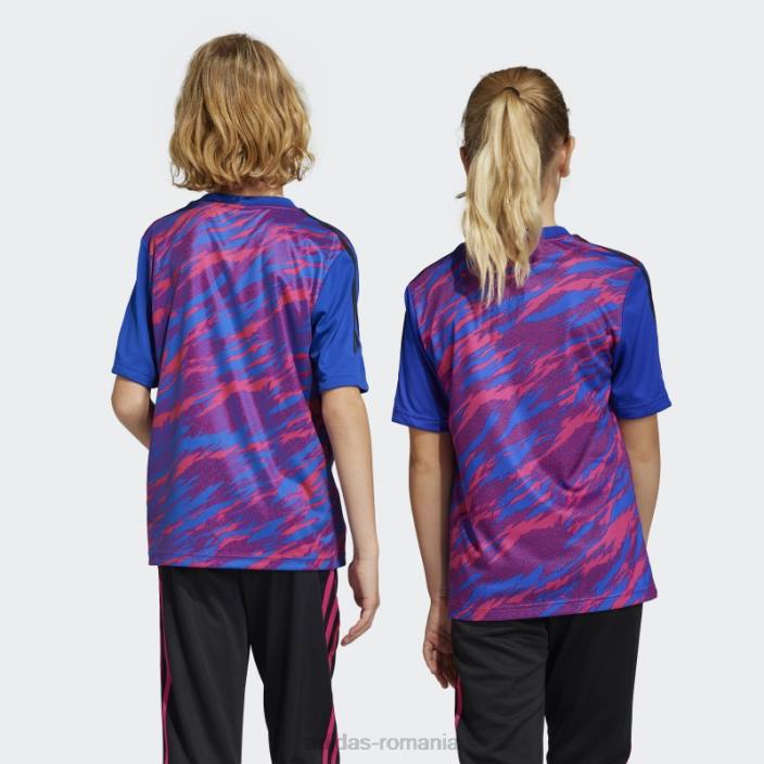 Adidas tricou de antrenament pogba albastru copii magenta/albastru real 2JBN11726