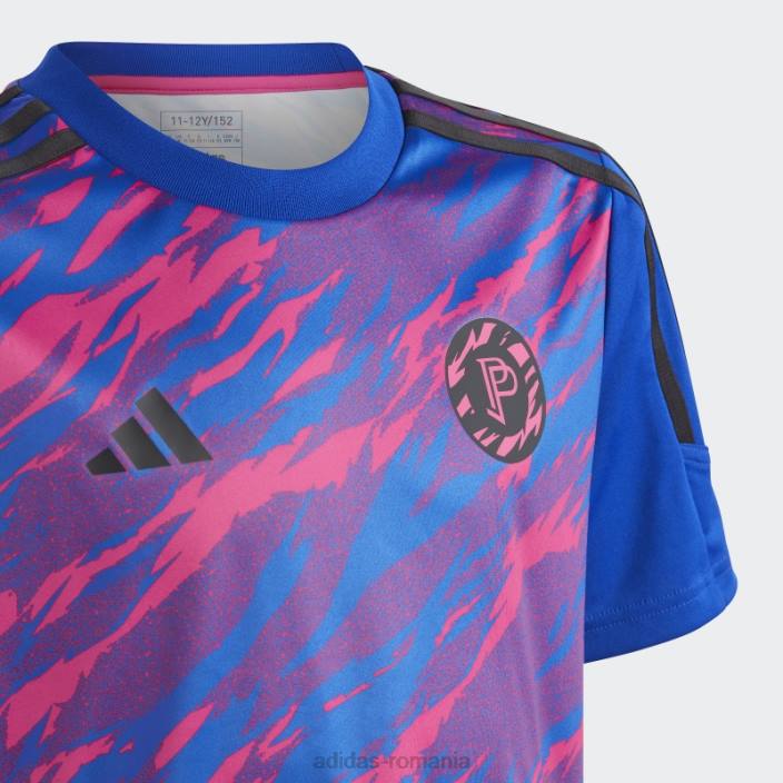 Adidas tricou de antrenament pogba albastru copii magenta/albastru real 2JBN11726