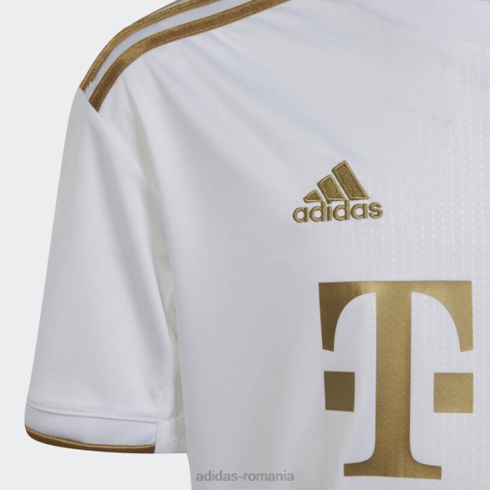 Adidas tricou deplasare fc bayern 22/23 alb copii alb/aur de fotbal închis 2JBN11911
