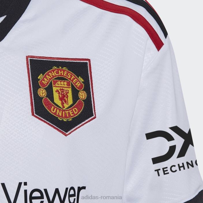 Adidas tricou deplasare manchester united 22/23 alb copii alb 2JBN11978