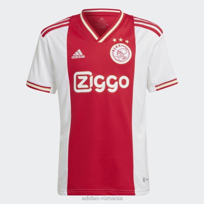 Adidas tricou elegant ajax amsterdam 22/23 acasă, roșu îndrăzneț copii roșu îndrăzneț 2JBN18614