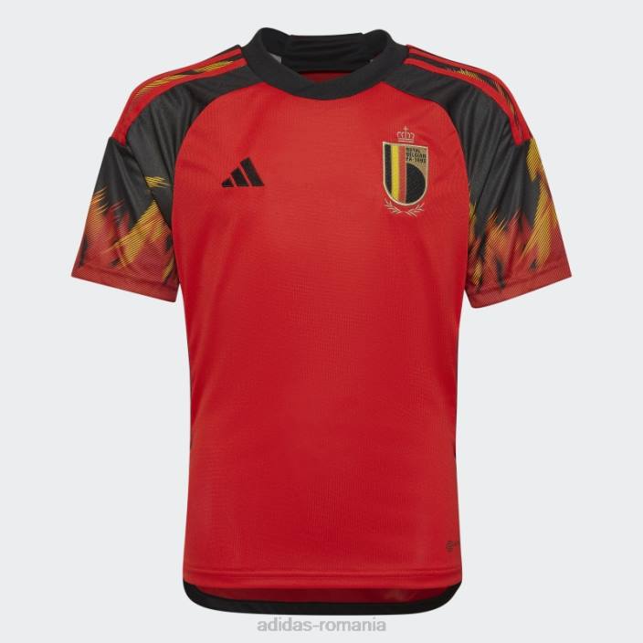 Adidas tricou elegant belgia 22 acasă, negru copii roșu/negru 2JBN11897