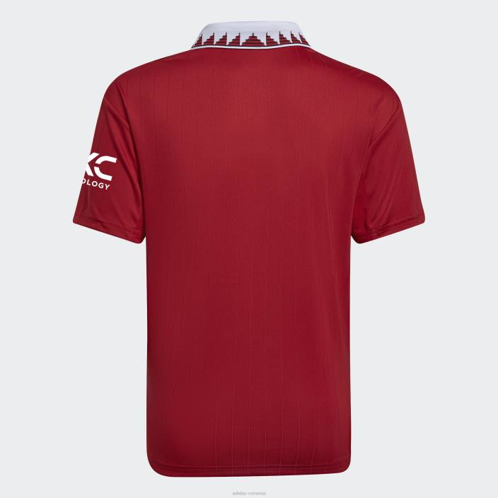 Adidas tricou elegant, roșu, Manchester United 22/23 acasă copii roșu adevărat 2JBN18292