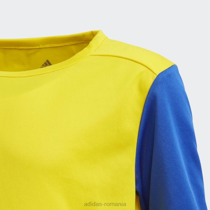 Adidas tricou galben estro 19 copii galben/albastru îndrăzneț 2JBN19079