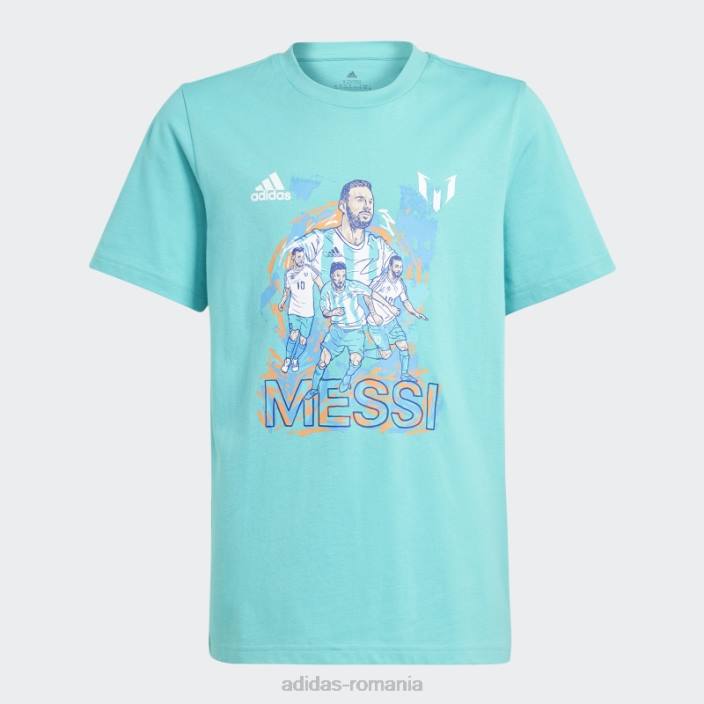 Adidas tricou grafic mint rush messi football copii papură cu mentă 2JBN18281