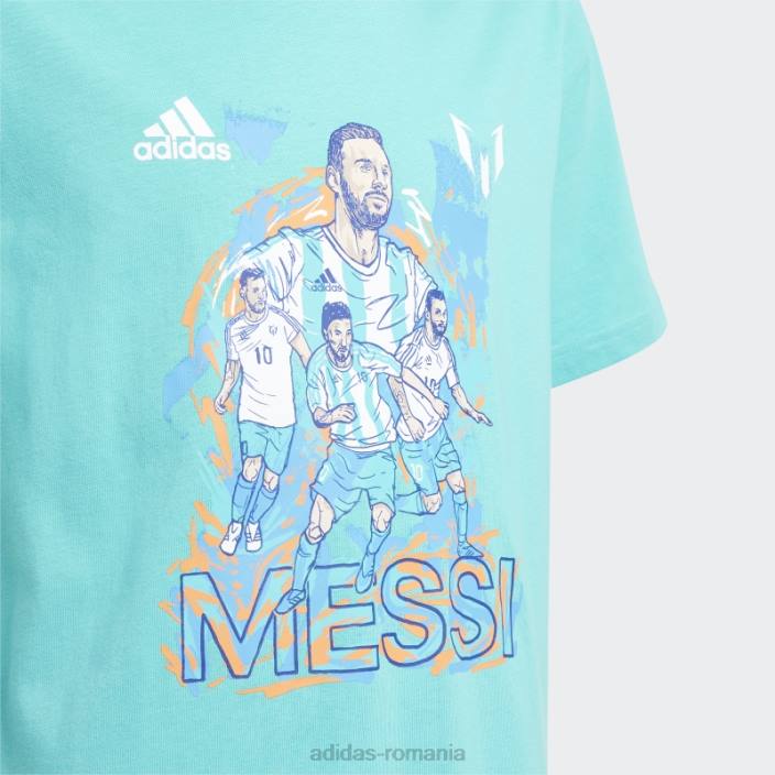 Adidas tricou grafic mint rush messi football copii papură cu mentă 2JBN18281