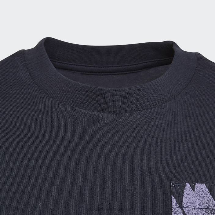 Adidas tricou grafic real madrid night navy copii marina de noapte 2JBN19070