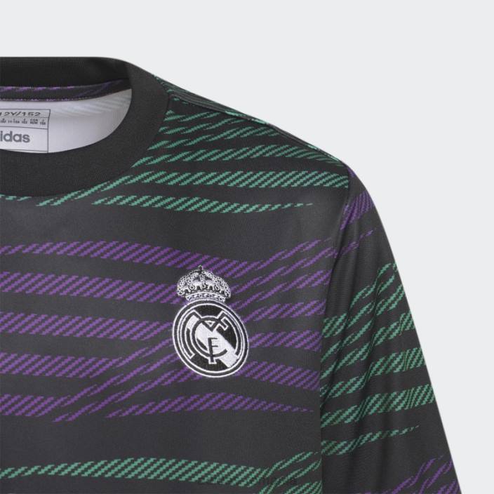 Adidas tricou negru de la Real Madrid înainte de meci copii negru/violet/verde curte 2JBN18718
