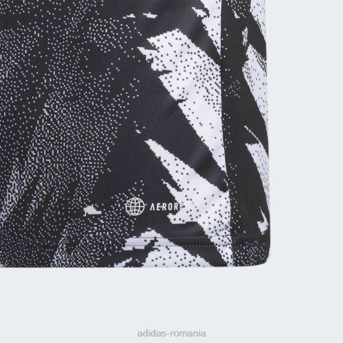 Adidas tricou negru de la juventus înainte de meci copii alb negru 2JBN18497