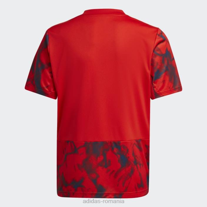 Adidas tricou roșu Olympique Lyonnais 22/23 deplasare copii roșu 2JBN18742