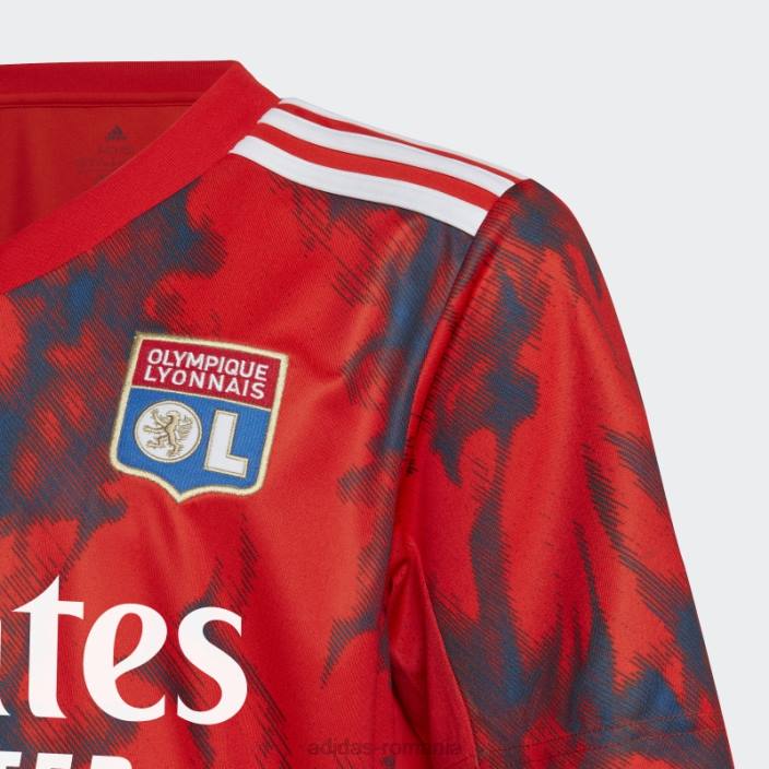 Adidas tricou roșu Olympique Lyonnais 22/23 deplasare copii roșu 2JBN18742