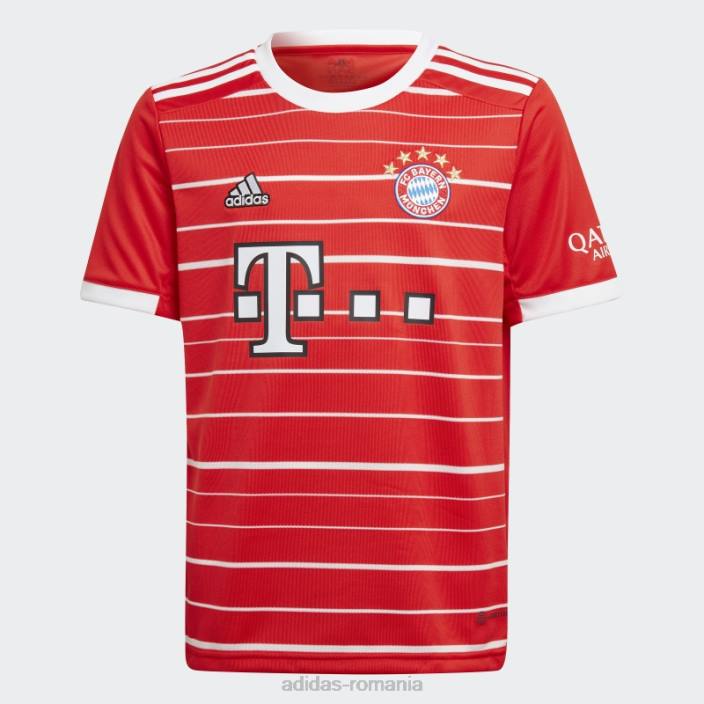 Adidas tricou roșu fc bayern 22/23 acasă elegant copii roșu 2JBN18381