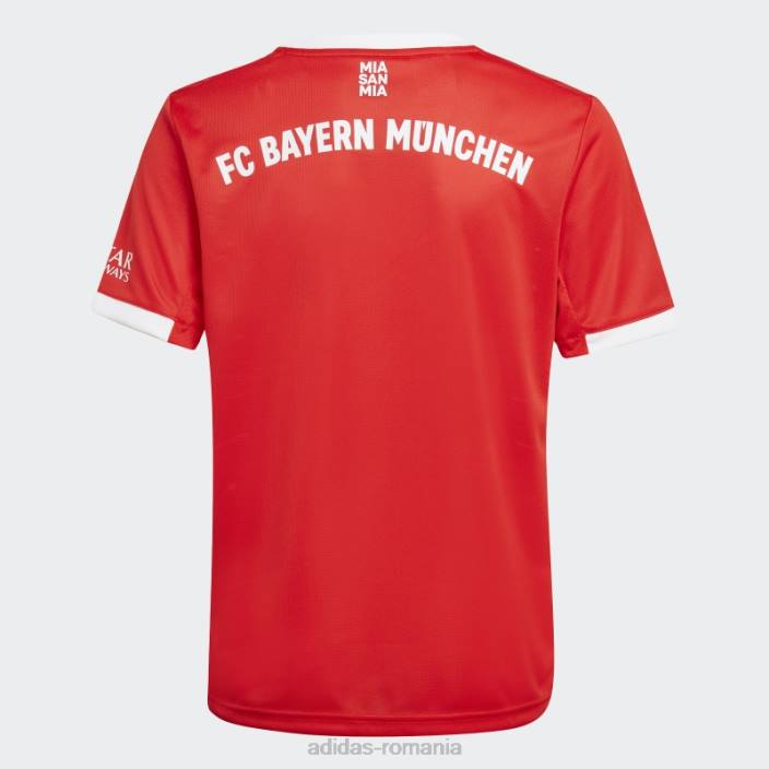 Adidas tricou roșu fc bayern 22/23 acasă elegant copii roșu 2JBN18381