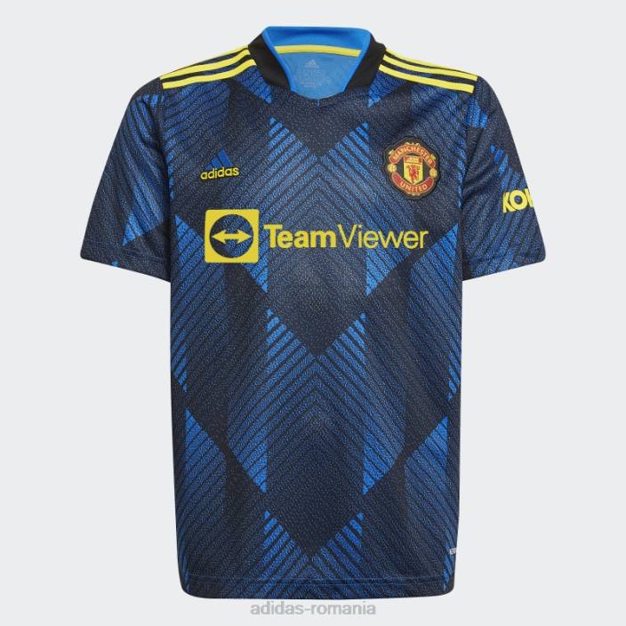 Adidas tricoul al treilea manchester united 21/22 albastru strălucitor copii strălucește albastru 2JBN18823