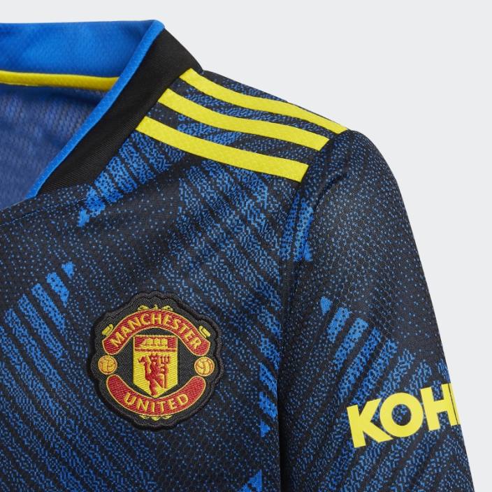 Adidas tricoul al treilea manchester united 21/22 albastru strălucitor copii strălucește albastru 2JBN18823