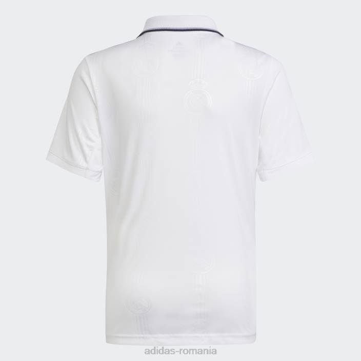 Adidas tricoul home alb real madrid 22/23 moda copii alb 2JBN3347