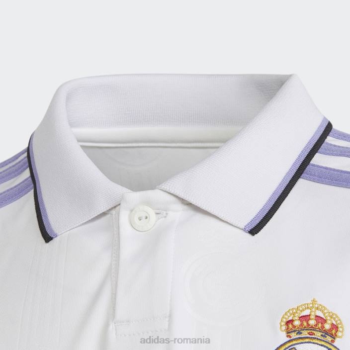 Adidas tricoul home alb real madrid 22/23 moda copii alb 2JBN3347