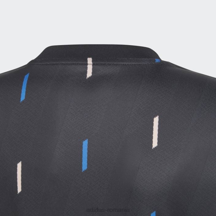 Adidas tricoul negru de la Manchester United înainte de meci copii negru/gri noapte/albastru/roz 2JBN18334