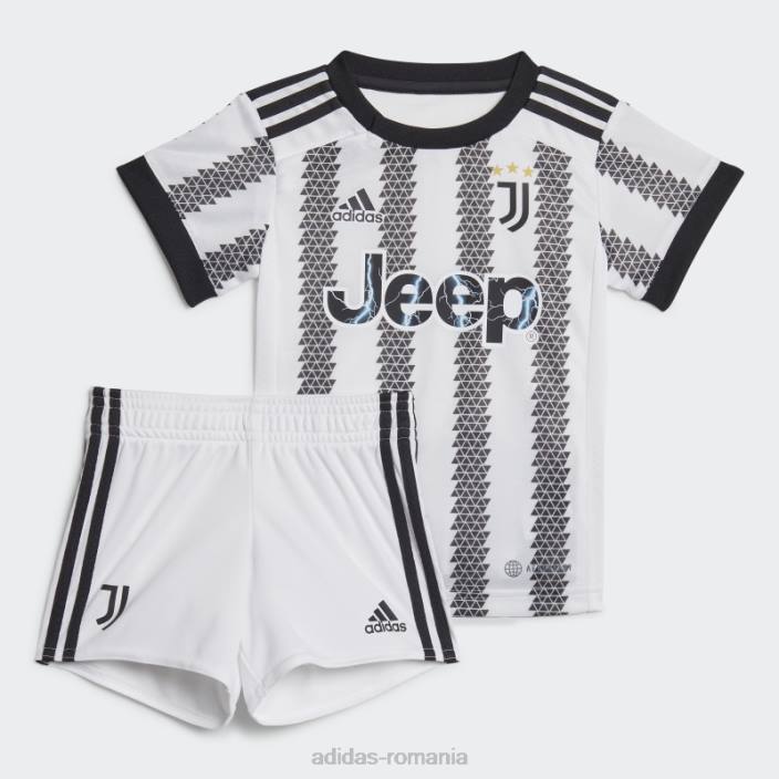 Adidas trusa home baby juventus 22/23 alb copii alb negru 2JBN18743