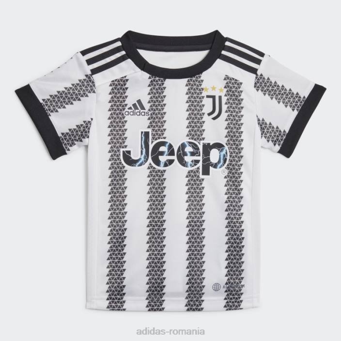 Adidas trusa home baby juventus 22/23 alb copii alb negru 2JBN18743