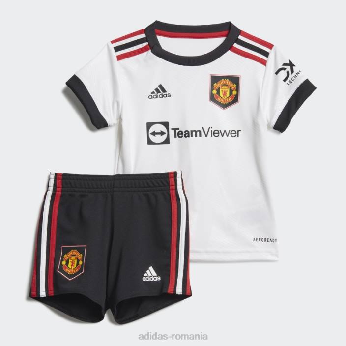 Adidas white manchester united 22/23 away kit bebelusi copii alb negru 2JBN18490