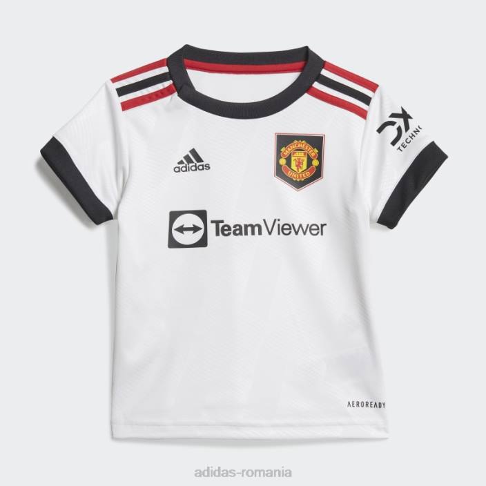 Adidas white manchester united 22/23 away kit bebelusi copii alb negru 2JBN18490