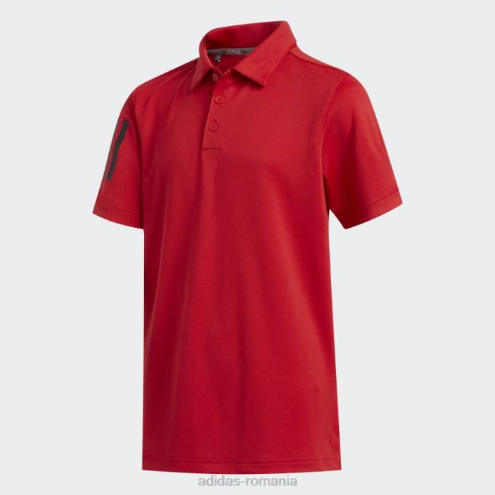 Adidas Tricou polo cu 3 dungi rosu copii roșu 2JBN18572