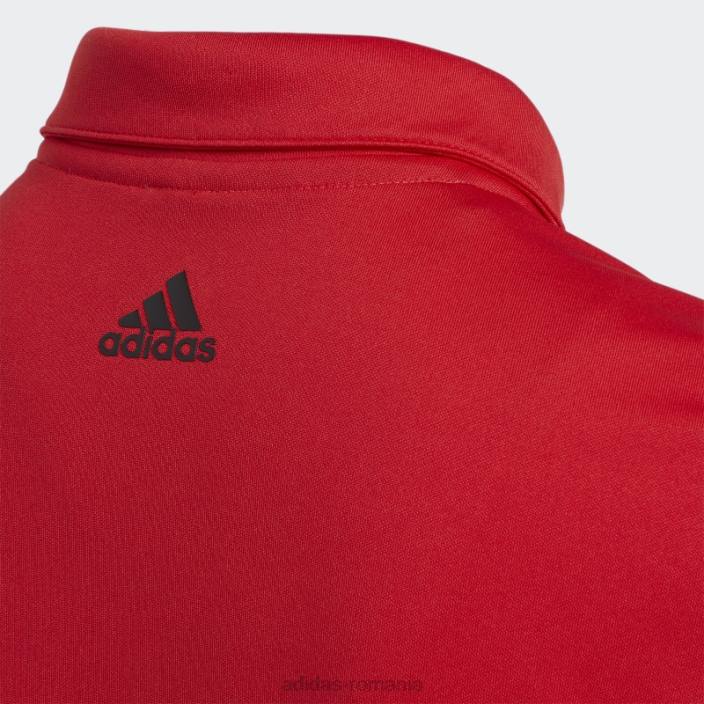 Adidas Tricou polo cu 3 dungi rosu copii roșu 2JBN18572