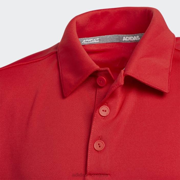 Adidas Tricou polo cu 3 dungi rosu copii roșu 2JBN18572