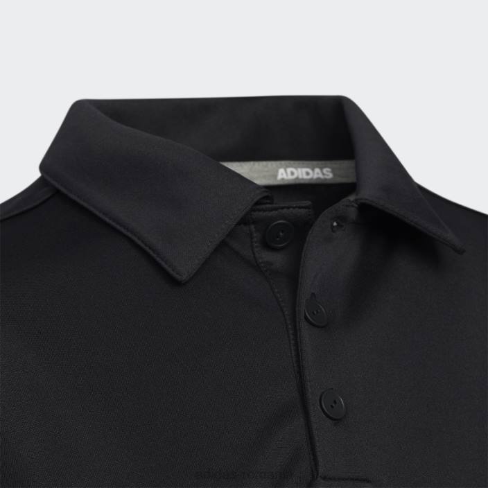 Adidas Tricou polo negru cu 3 dungi copii negru 2JBN18547