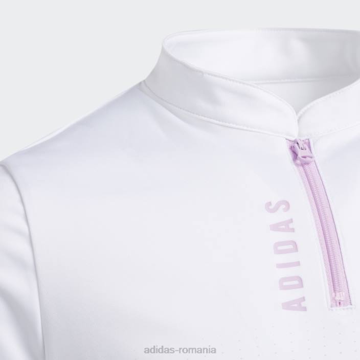 Adidas căldură albă.rdy golf simulat tricou polo copii alb/liliac 2JBN19265