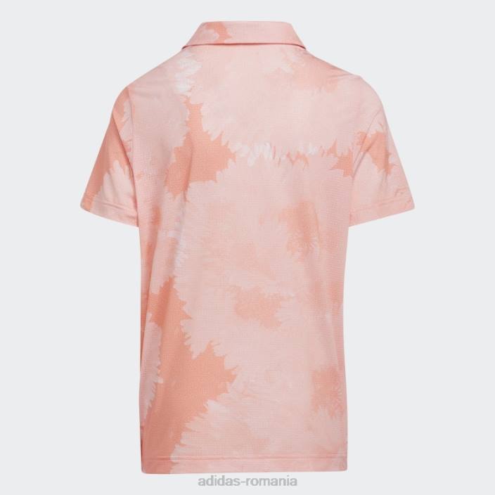 Adidas tricou polo din plasă cu flori coral copii coral 2JBN18811