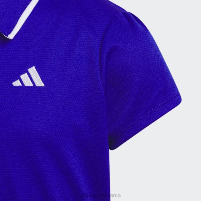 Adidas tricou polo elegant, texturat, albastru adidas copii albastru 2JBN12132