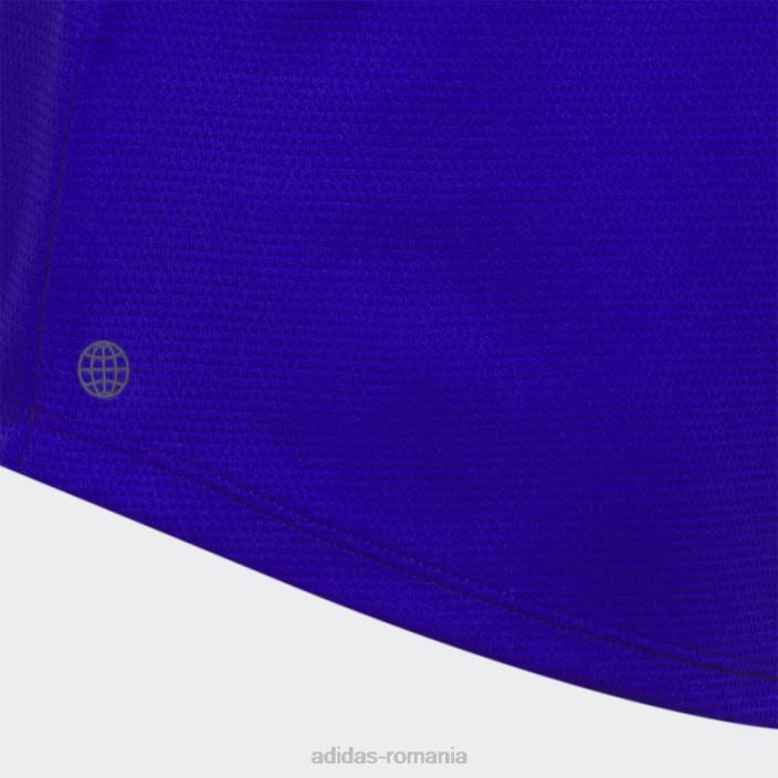 Adidas tricou polo elegant, texturat, albastru adidas copii albastru 2JBN12132