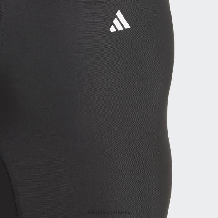Adidas Costum de baie negru cu 3 dungi copii alb negru 2JBN19192