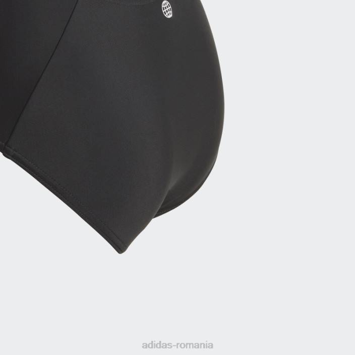 Adidas Costum de baie negru cu 3 dungi copii alb negru 2JBN19192
