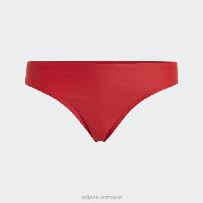 Adidas bikini fucsia cu logo-ul cu bare mari adidas copii fucsia/stacojiu/alb 2JBN19203