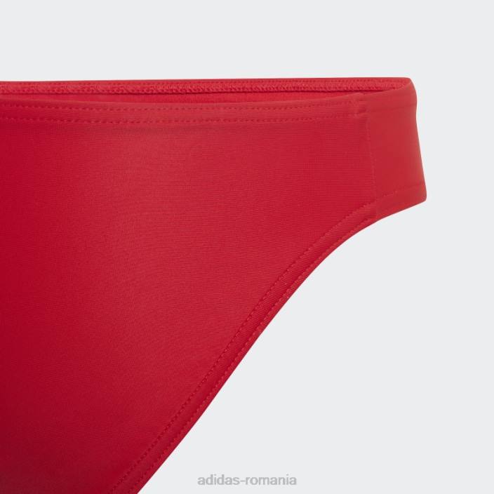 Adidas bikini fucsia cu logo-ul cu bare mari adidas copii fucsia/stacojiu/alb 2JBN19203