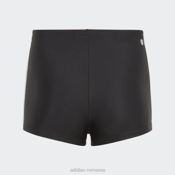Adidas boxeri de înot negri clasici cu 3 dungi adidas copii alb negru 2JBN18735