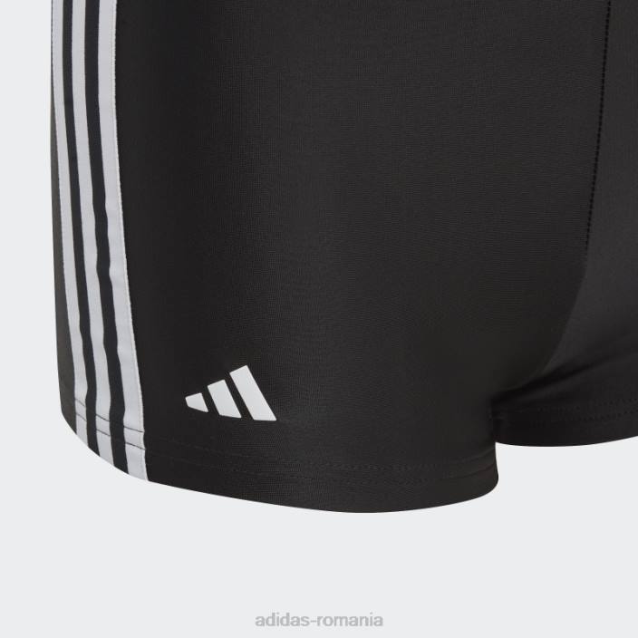 Adidas boxeri de înot negri clasici cu 3 dungi adidas copii alb negru 2JBN18735