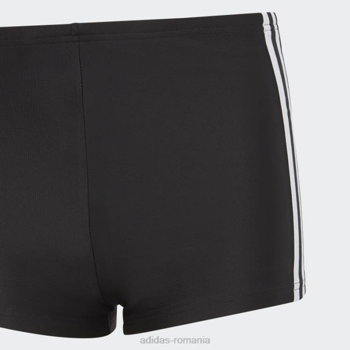 Adidas boxeri de înot negri clasici cu 3 dungi adidas copii alb negru 2JBN18735