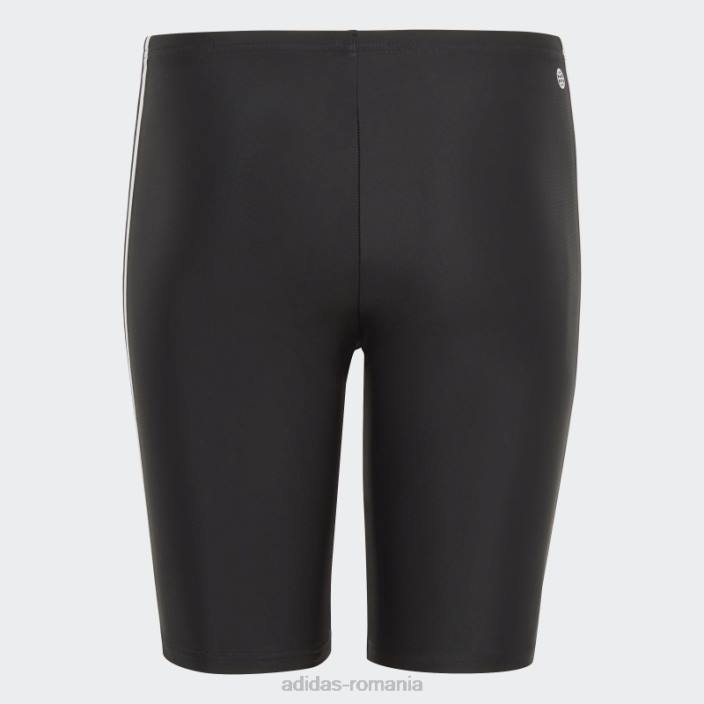 Adidas jammer de înot clasic negru cu 3 dungi copii alb negru 2JBN18419