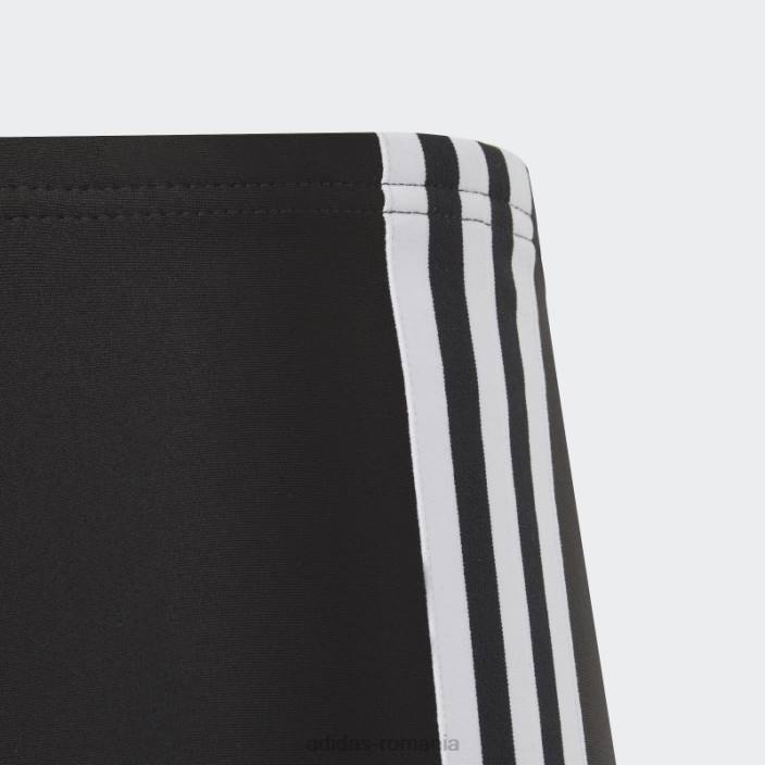 Adidas jammer de înot clasic negru cu 3 dungi copii alb negru 2JBN18419