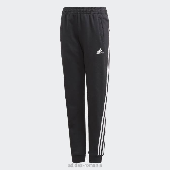 Adidas Pantaloni conici cu 3 dungi negri adidas copii alb negru 2JBN12168