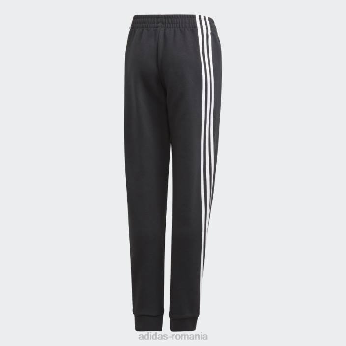 Adidas Pantaloni conici cu 3 dungi negri adidas copii alb negru 2JBN12168