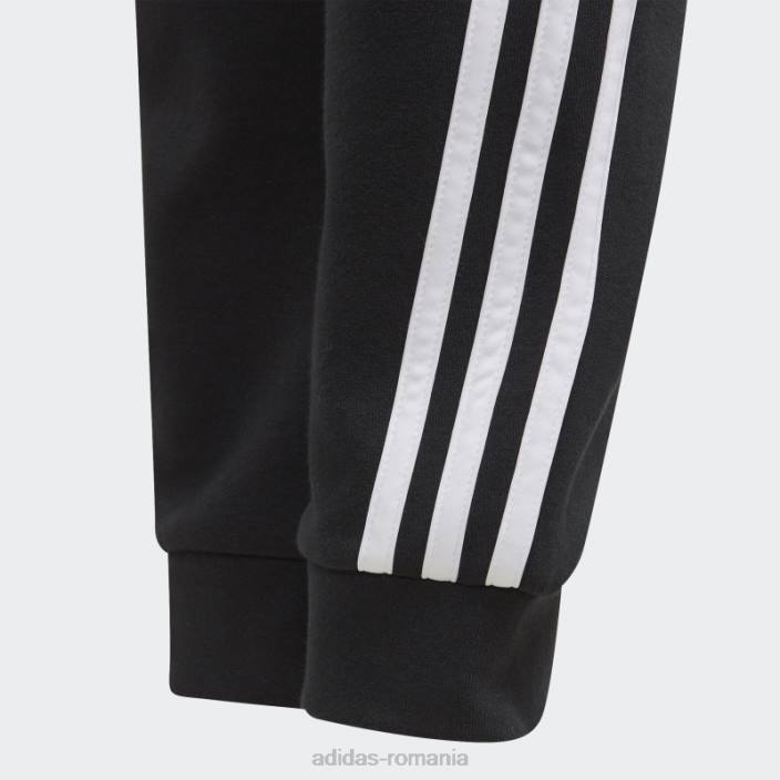 Adidas Pantaloni conici cu 3 dungi negri adidas copii alb negru 2JBN12168